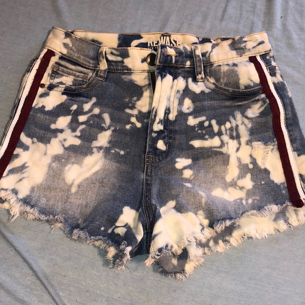 Acid wash shorts
